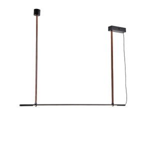 ΦΩΤΙΣΤΙΚΟ ΚΡΕΜΑΣΤΟ ΜΕΤΑΛΛΟ ΔΕΡΜΑ LED 25W 1750Lm 3000K 1400X60X1200mm ΜΑΥΡΟ ARTE ILLUMINA LINEA