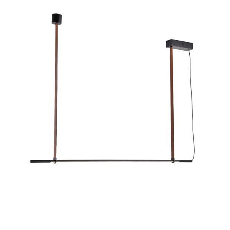 ΦΩΤΙΣΤΙΚΟ ΚΡΕΜΑΣΤΟ ΜΕΤΑΛΛΟ ΔΕΡΜΑ LED 25W 1750Lm 3000K 1400X60X1200mm ΜΑΥΡΟ ARTE ILLUMINA LINEA