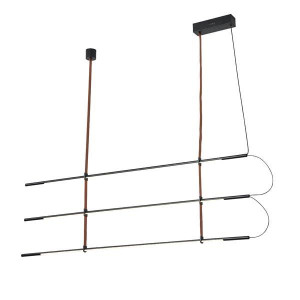 ΦΩΤΙΣΤΙΚΟ ΚΡΕΜΑΣΤΟ ΜΕΤΑΛΛΟ ΔΕΡΜΑ LED 3x25W 5250Lm 3000K 1400X60X1200mm ΜΑΥΡΟ ARTE ILLUMINA LINEA