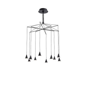 ΦΩΤΙΣΤΙΚΟ ΚΡΕΜΑΣΤΟ LED 50W 3000Lm 3000K Φ800X1200mm ΜΑΥΡΟ ARTE ILLUMINA CAMPANELLE