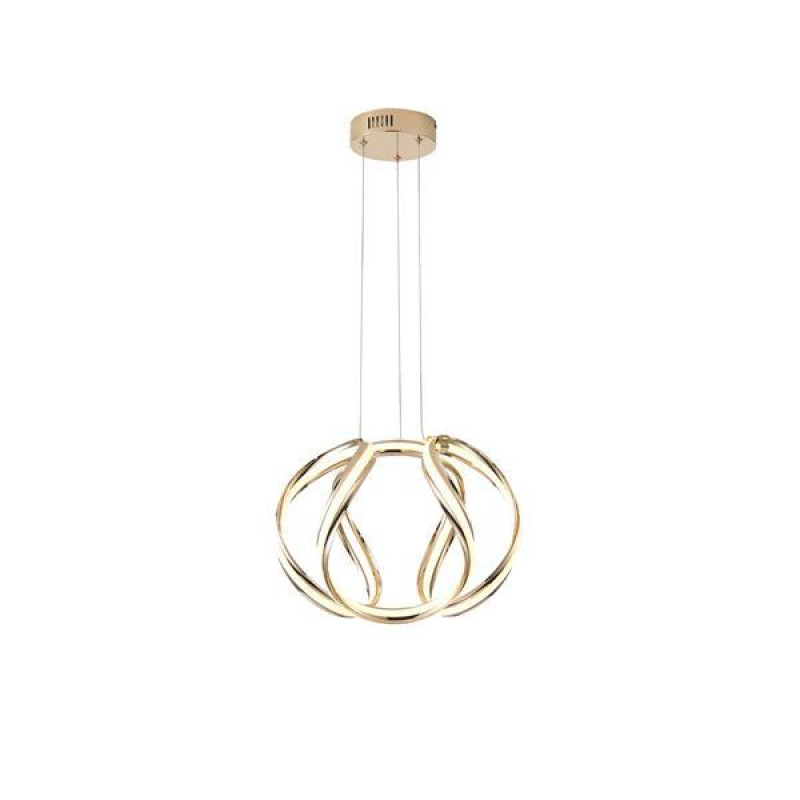 ΦΩΤΙΣΤΙΚΟ ΚΡΕΜΑΣΤΟ ΑΛΟΥΜΙΝΙO LED 38W 2800Lm 3000K 430X310mm ΧΡΥΣΟ ARTE ILLUMINA ORBIT