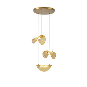 ΦΩΤΙΣΤΙΚΟ ΚΡΕΜΑΣΤΟ ΑΛΟΥΜΙΝΙΟ 6W 468Lm 3000K 425Χ1500mm ΜΠΡΟΝΖΕ-ΧΡΥΣΟ ARTE ILLUMINA WAVES