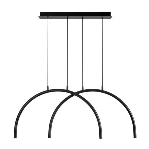 ΦΩΤΙΣΤΙΚΟ ΚΡΕΜΑΣΤΟ AΛΟΥΜΙΝΙΟ-METAΛΛΟ 10W 896Lm 3000K 840x20x330mm MAYΡΟ ARTE ILLUMINA APSIS