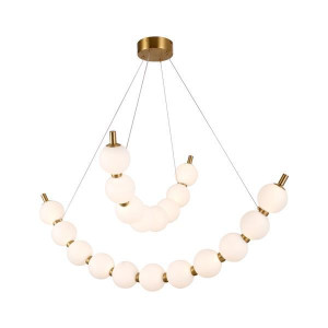 ΦΩΤΙΣΤΙΚΟ ΚΡΕΜΑΣΤΟ ΜΕΤΑΛΛΟ LED 19W 1170Lm 3000K 800X1420mm ΜΠΡΟΝΖΕ-ΛΕΥΚΟ ARTE ILLUMINA TREA