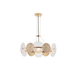 ΦΩΤΙΣΤΙΚΟ KΡΕΜΑΣΤΟ 6XE14 MAX 8W Φ560mmΧΡΥΣΟ ARTE ILLUMINA GLOW