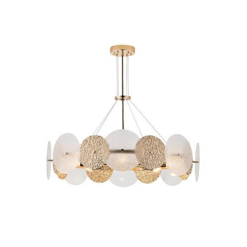 ΦΩΤΙΣΤΙΚΟ ΚΡΕΜΑΣΤΟ 8XE14 Max 8W Φ700mm ΧΡΥΣΟ ARTE ILLUMINA GLOW