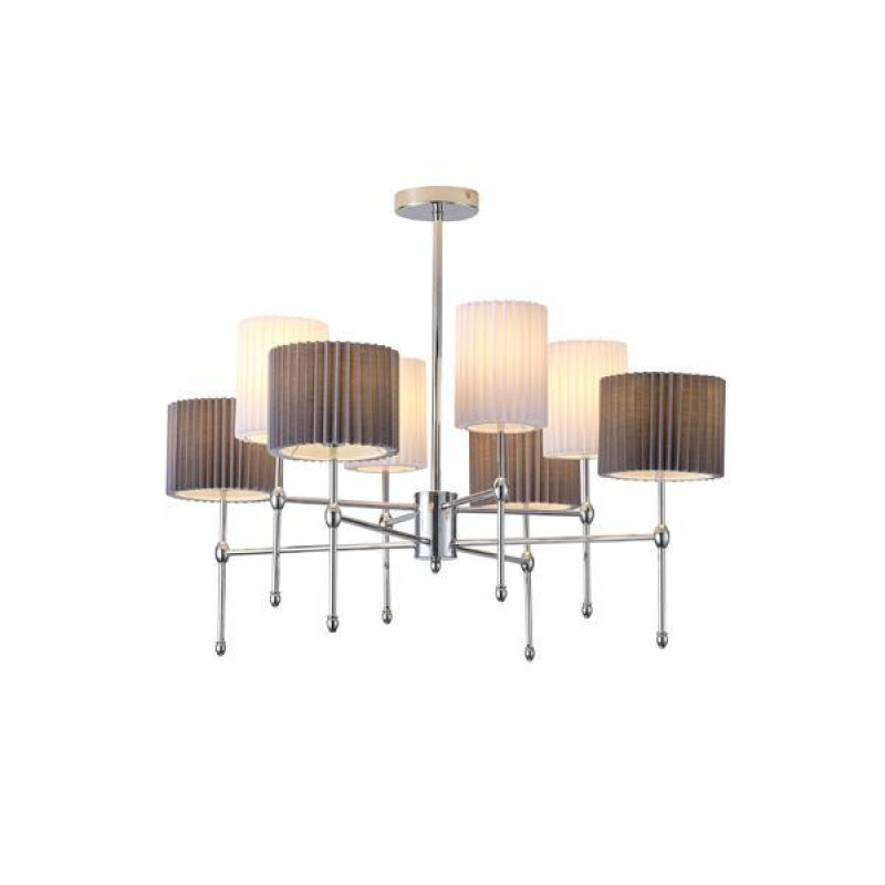 ΦΩΤΙΣΤΙΚΟ ΚΡΕΜΑΣΤΟ ΥΦΑΣΜΑ 8ΦΩΤΟ 8XE14 Max 8W Φ840mm ΛΕΥΚΟ-ΜΑΥΡΟ ARTE ILLUMINA VELI