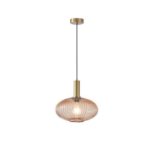 ΦΩΤΙΣΤΙΚΟ ΚΡΕΜΑΣΤΟ ΑΝΑΓΛΥΦΟ ΓΥΑΛΙ 1XΕ27 Max15w Φ300mm ARTE ILLUMINA ΜΕΛΙ TOPAZ