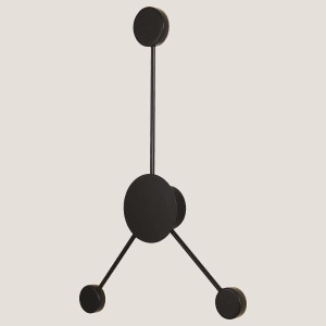 ΑΠΛΙΚΑ ΤΟΙΧΟΥ ΡΑΒΔΟΣ LED 3X5W 45X54 ΜΑΥΡΟ ARTE ILLUMINA CLIO