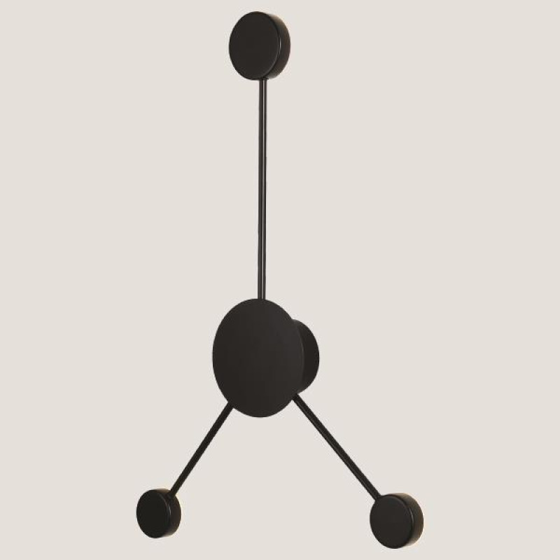 ΑΠΛΙΚΑ ΤΟΙΧΟΥ ΡΑΒΔΟΣ LED 3X5W 45X54 ΜΑΥΡΟ ARTE ILLUMINA CLIO