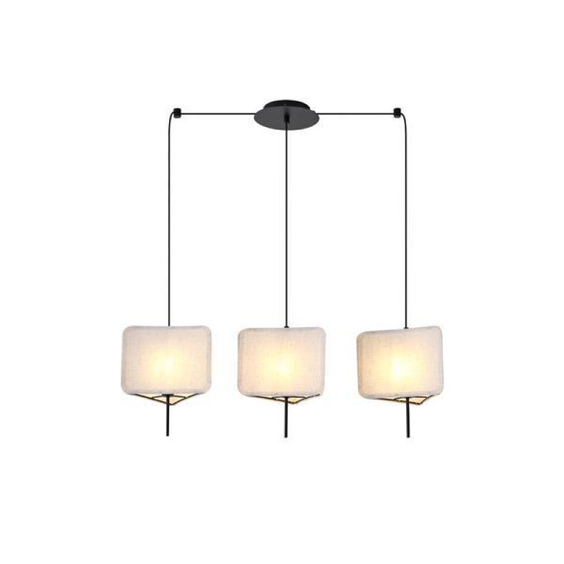 ΦΩΤΙΣΤΙΚΟ ΚΡΕΜΑΣΤΟ ΥΦΑΣΜΑ 3ΦΩΤΟ 3ΧΕ14 ΜΑΧ 8W 800Χ250Χ900mm ΜΠΕΖ ARTE ILLUMINA TOSCANY