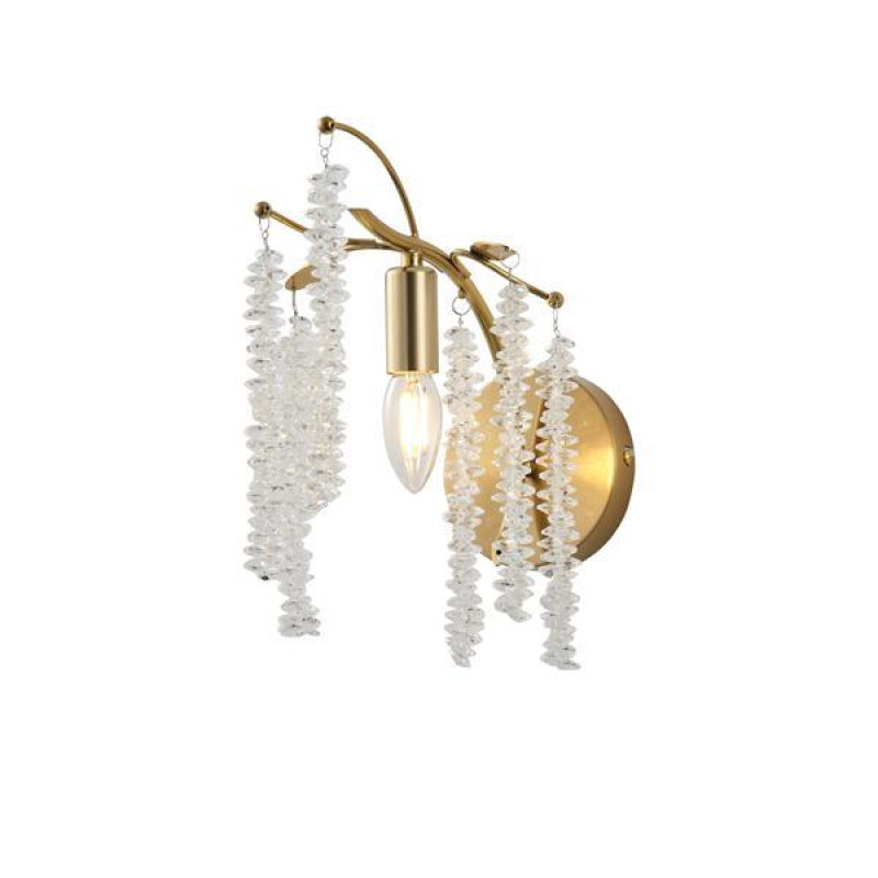 ΑΠΛΙΚΑ ΤΟΙΧΟΥ ΜΕΤΑΛΛΙΚΗ E14 Max15w 480X250mm ΔΙΑΦΑΝΕΣ ΓΥΑΛΙ ARTE ILLUMINA DYNASTY