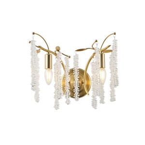 ΑΠΛΙΚΑ ΤΟΙΧΟΥ ΜΕΤΑΛΛΙΚΗ 2XE14 Max15w 480X250mm ΔΙΑΦΑΝΕΣ ΓΥΑΛΙ ARTE ILLUMINA DYNASTY