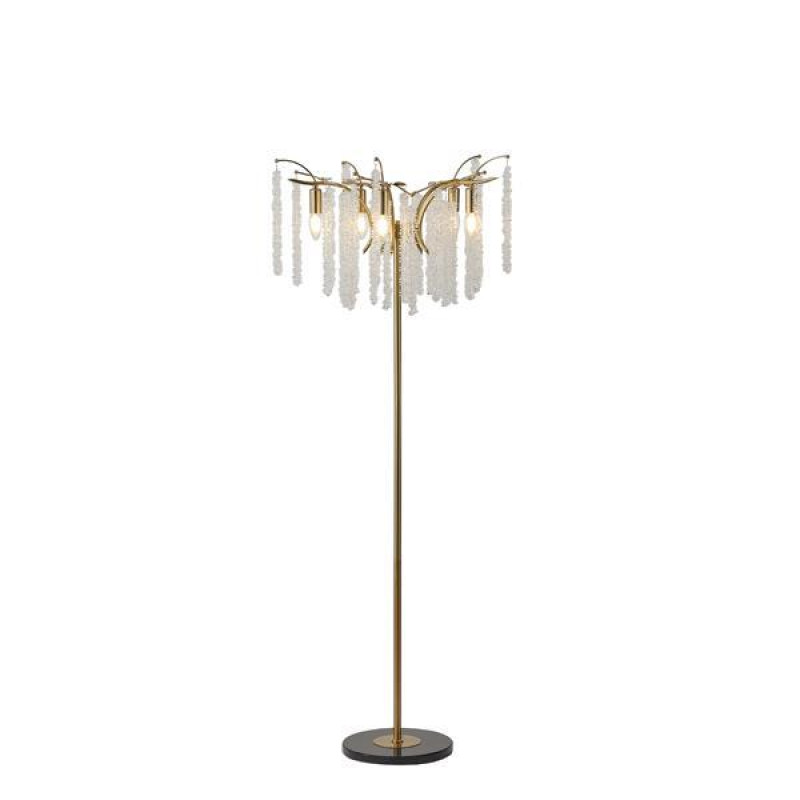 ΦΩΤΙΣΤΙΚΟ ΕΠΙΔΑΠΕΔΙΟ ΜΕΤΑΛΛΟ-ΔΙΑΦΑΝΕΣ ΓΥΑΛΙ 5XE14 ΜΑΧ 8W Φ500mm ARTE ILLUMINA DYNASTY