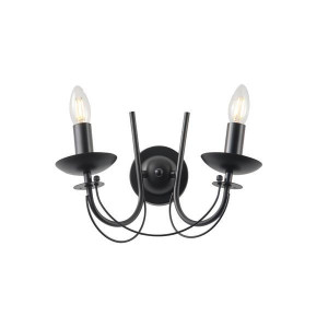 ΑΠΛΙΚΑ TOIXOY ΜΕΤΑΛΛΙΚΗ ΔΙΑΦΑΝΕΣ ΓΥΑΛΙ 2XE27 Max15w 320X300mm ΜΑΥΡO ARTE ILLUMINA VAULT