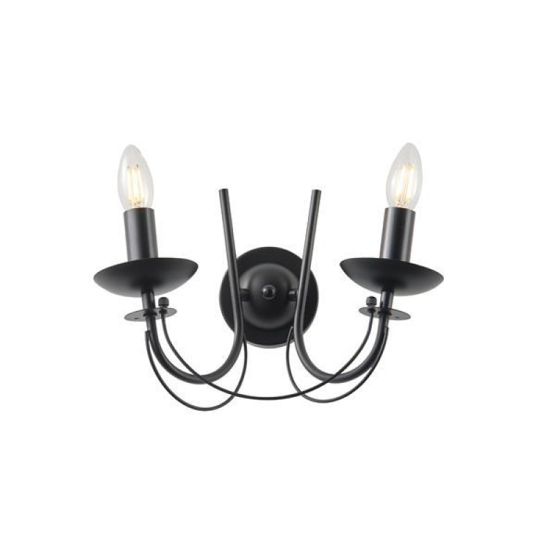 ΑΠΛΙΚΑ TOIXOY ΜΕΤΑΛΛΙΚΗ ΔΙΑΦΑΝΕΣ ΓΥΑΛΙ 2XE27 Max15w 320X300mm ΜΑΥΡO ARTE ILLUMINA VAULT