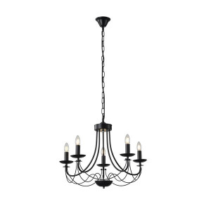 ΦΩΤΙΣΤΙΚΟ ΚΡΕΜΑΣΤΟ ΔΙΑΦΑΝΕΣ ΓΥΑΛΙ 5ΦΩΤΟ 5XE14 Max8w 470X940mm ΜΑΥΡΟ ARTE ILLUMINA VAULT