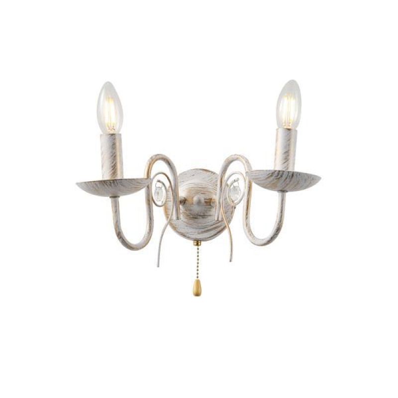 ΑΠΛΙΚΑ ΤΟΙΧΟΥ ΜΕΤΑΛΛΙΚΗ 2XE14 Max15w 210X300mm ΔΙΑΦΑΝΕΣ ΓΥΑΛΙ ARTE ILLUMINA DUKE