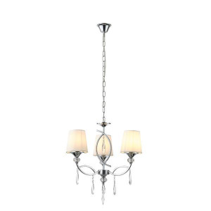 ΦΩΤΙΣΤΙΚΟ ΚΡΕΜΑΣΤΟ ΜΕΤΑΛΛΟ-ΥΦΑΣΜΑ 3ΦΩΤΟ 3XE27 Max15w 530X600mm ΑΣΗΜΙ ARTE ILLUMINA COUNTESS