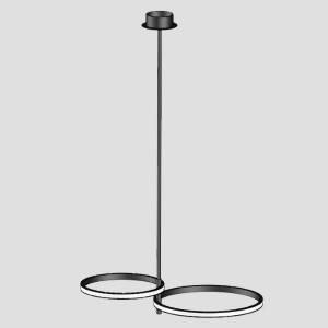 ΦΩΤΙΣΤΙΚΟ ΚΡΕΜΑΣΤΟ 2ΦΩΤΟ LED 30W 600X360X250 ΜΑΥΡΟ ARTE ILLUMINA