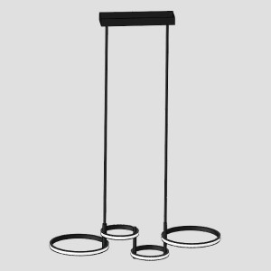 ΦΩΤΙΣΤΙΚΟ ΚΡΕΜΑΣΤΟ 4ΦΩΤΟ LED 40W 810X280X320 ΜΑΥΡΟ ARTE ILLUMINA