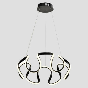 ΦΩΤΙΣΤΙΚΟ ΚΡΕΜΑΣΤΟ ΑΛΟΥΜΙΝΙΟ ΣΤΡΟΓΓΥΛΟ LED 60W 3200Lm 3CCT(3000-4000-6000K)  100-277V Φ520X1200mm ΜΑΥΡΟ  ARTE ILLUMINA ORBIT