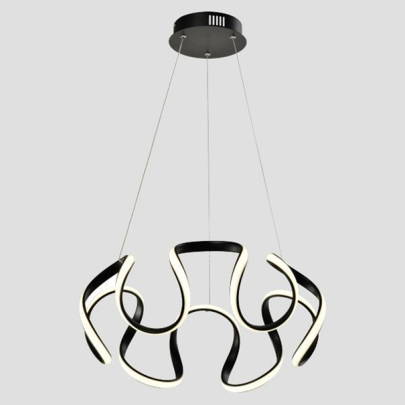 ΦΩΤΙΣΤΙΚΟ ΚΡΕΜΑΣΤΟ ΑΛΟΥΜΙΝΙΟ ΣΤΡΟΓΓΥΛΟ LED 60W 3200Lm 3CCT(3000-4000-6000K)  100-277V Φ520X1200mm ΜΑΥΡΟ  ARTE ILLUMINA ORBIT