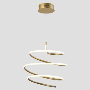 ΦΩΤΙΣΤΙΚΟ ΚΡΕΜΑΣΤΟ ΣΤΡΟΓΓΥΛΟ LED 60W 2000lm 3000K Φ430X1200 ΧΡΥΣΟ ARTE ILLUMINA SATURN