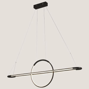 ΦΩΤΙΣΤΙΚΟ ΚΡΕΜΑΣΤΟ ΓΡΑΜΜΙΚΟ LED 45W 3000Κ 120X150 ΜΑΥΡΟ ARTE ILLUMINA