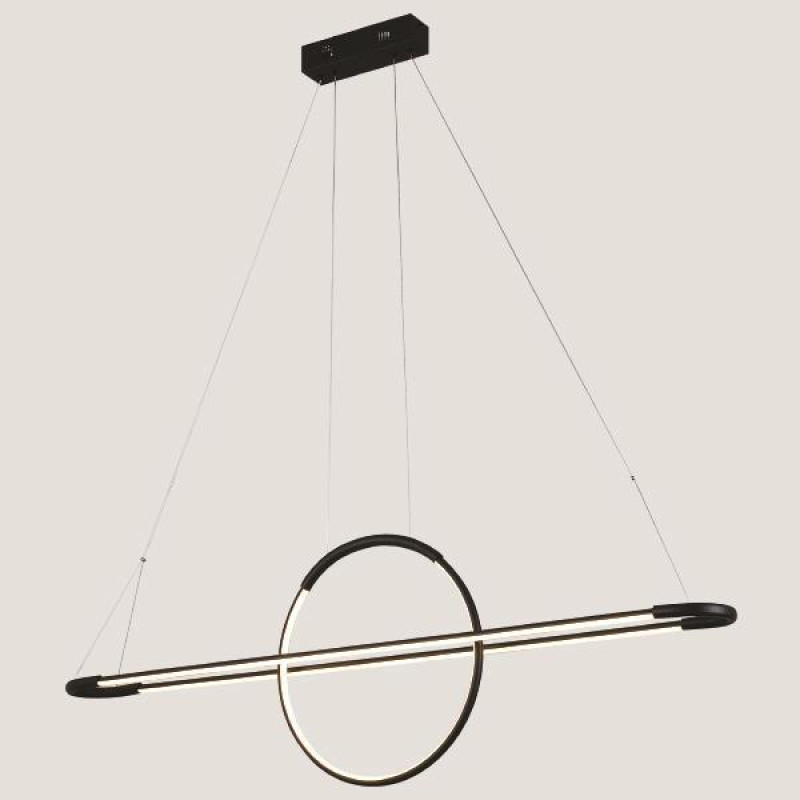 ΦΩΤΙΣΤΙΚΟ ΚΡΕΜΑΣΤΟ ΓΡΑΜΜΙΚΟ LED 45W 3000Κ 120X150 ΜΑΥΡΟ ARTE ILLUMINA