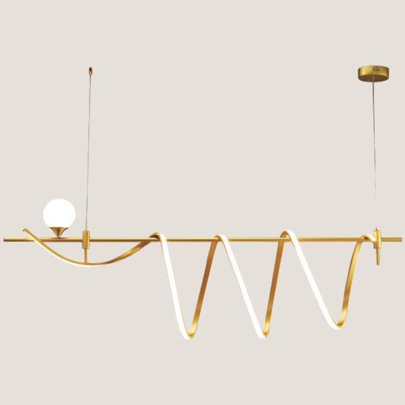 ΦΩΤΙΣΤΙΚΟ ΚΡΕΜΑΣΤΟ ΓΡΑΜΜΙΚΟ LED DIMMING 55W+1XG9 3000Κ 45X150X150 ΧΡΥΣΟ ARTE ILLUMINA