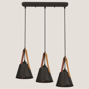 ΦΩΤΙΣΤΙΚΟ ΚΡΕΜΑΣΤΟ 3ΦΩΤΟ Ε27 150X750 ΜΑΥΡΟ ARTE ILLUMINA