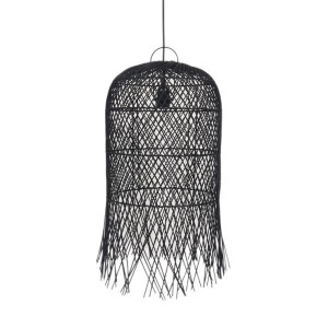 ΦΩΤΙΣΤΙΚΟ ΚΡΕΜΑΣΤΟ ΜΟΝΟΦΩΤΟ Ε27 MAX 60W Ø33x210mm RATTAN ΜΑΥΡΟ ARTE ILLUMINA KAI