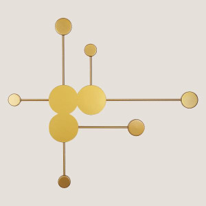 ΑΠΛΙΚΑ ΤΟΙΧΟΥ ΡΑΒΔΟΣ LED 6X5W 82X92 ΧΡΥΣΟ ARTE ILLUMINA CLIO