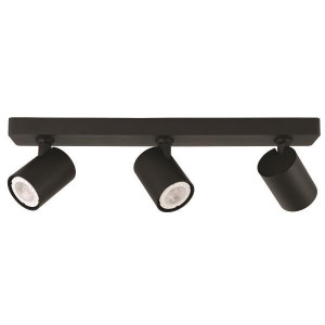 ΣΠΟΤ ΟΡΟΦΗΣ ΤΡΙΠΛΟ GU10 3xMax 10W  S1980 ΜΑΥΡΟ ARTE ILLUMINA BRAVA