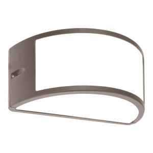 ΑΠΛΙΚΑ ΤΟΙΧΟΥ ΟΒΑΛ E27 MAX 10W LED 220X121X108 IP54 ΓΚΡΙ PRO ARTE ILLUMINA