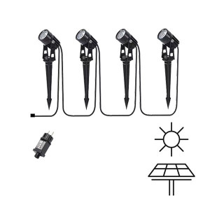 ΣΠΟΤ ΚΗΠΟΥ  ΚΑΡΦΩΤΟ 4 ΤΕΜΑΧΙΩΝ 5W, 500LM 4000K ΜΕ ΑΝΤΑΠΤΟΡΑ  IP44