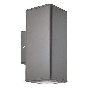 ΑΠΛΙΚΑ ΤΟΙΧΟΥ ΤΕΤΡΑΓΩΝΗ UP-DOWN ΠΛΑΣΤΙΚΗ GU10 ΓΚΡΙ ARTE ILLUMINA