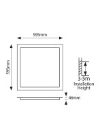 ΦΩΤΙΣΤΙΚΟ BACKLIGΗΤ UGR19 60X60 48W 6500Κ 220-240V ΛΕΥΚΟ