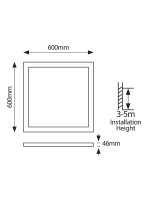 ΦΩΤΙΣΤΙΚΟ ΕΞΩΤΕΡΙΚΟ BACKLIGΗΤ UGR19 60X60 48W 3000Κ 220-240V ΛΕΥΚΟ