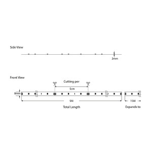 ΤΑΙΝΙΑ LED 5M 8W 24V 4000K 120L/M IP20 PLUS
