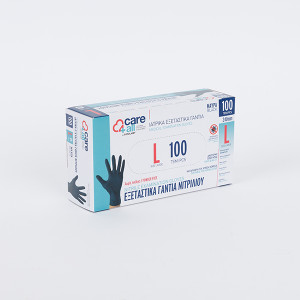 ΓΑΝΤΙΑ ΝΙΤΡΙΛΙΟΥ MIAΣ ΧΡΗΣΗΣ ΧΩΡΙΣ ΠΟΥΔΡΑ ΜΑΥΡΟ LARGE 100TΕΜ