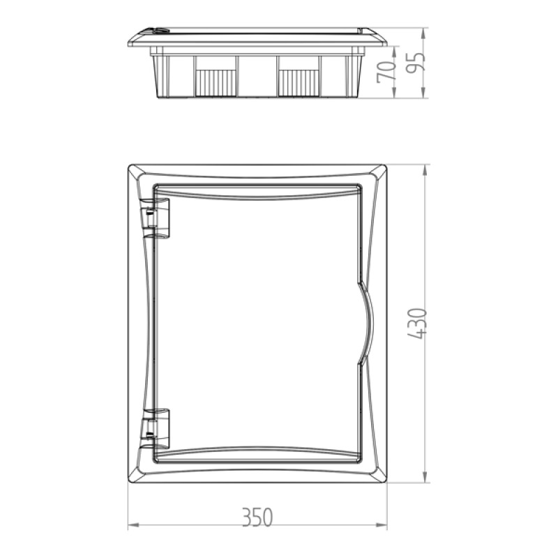 ΠΙΝΑΚΑΣ ΧΩΝΕΥΤΟΣ ΠΛΑΣΤΙΚΟΣ ECONOMIC 2Χ12 IP 40 (PE+N)