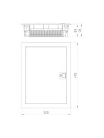 ΠΙΝΑΚΑΣ ΧΩΝΕΥΤΟΣ ΤΟΙΧΟΥ/ΓΥΨΟΣΑΝΙΔΑΣ MSF 2X12 IP 30 (PE+N)