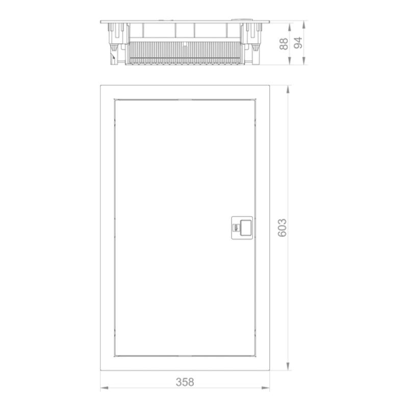 ΠΙΝΑΚΑΣ ΧΩΝΕΥΤΟΣ ΤΟΙΧΟΥ/ΓΥΨΟΣΑΝΙΔΑΣ MSF 3X12 IP 30 (PE+N)