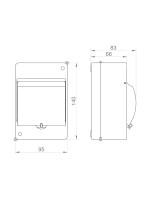 ΠΙΝΑΚΑΣ ΕΞΩΤΕΡΙΚΟΣ ΜΙΝΙ 4 ΘΕΣΕΩΝ ΜΕ ΠΟΡΤΑ IP20