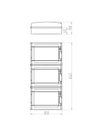 ΠΙΝΑΚΑΣ ΕΞΩΤΕΡΙΚΟΣ LUX 3Χ12 IP65 PE+N