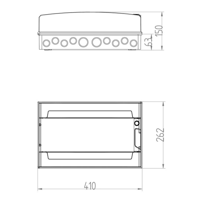 ΠΙΝΑΚΑΣ ΕΞΩΤΕΡΙΚΟΣ LUX 1Χ18 IP65 PE+N
