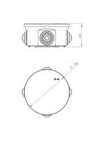 ΜΠΟΥΑΤ ΕΞΩΤΕΡΙΚΟ Φ80Χ40 IP55 ΛΕΥΚΟ