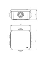 ΜΠΟΥΑΤ ΕΞΩΤΕΡΙΚΟ 76X76X40 IP55 ΓΚΡΙ